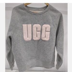 UGG Women's Gray and Pink Logo Sweater